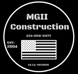 A black and white label with a flag on it